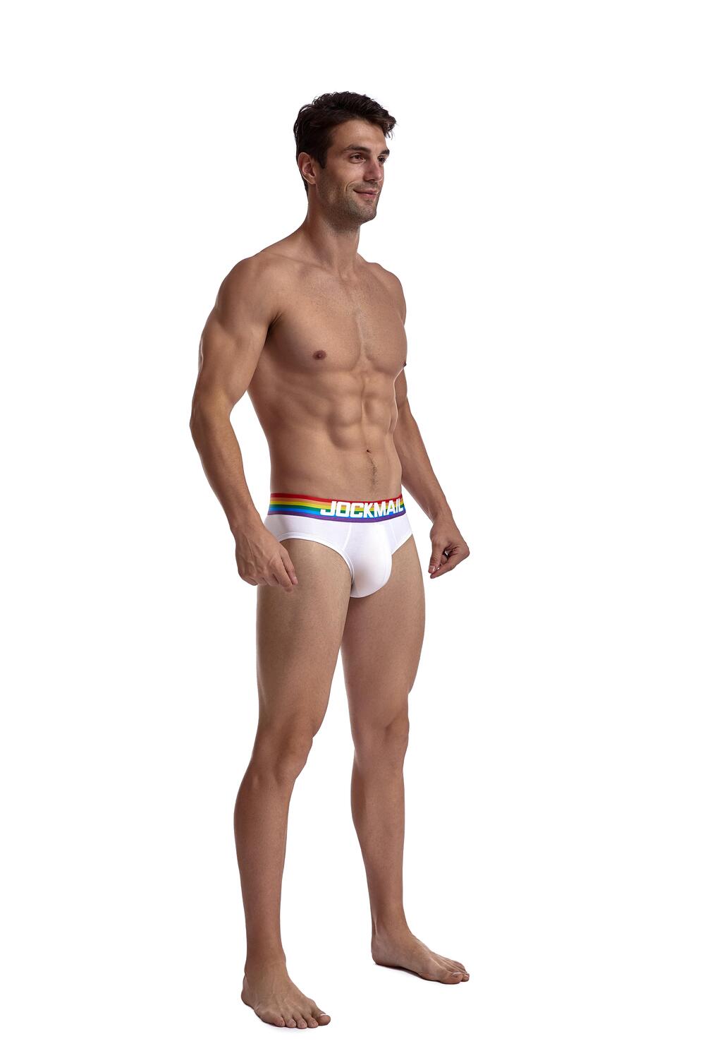 Jockmail Brief Pride - Hvit - G-Shop AS