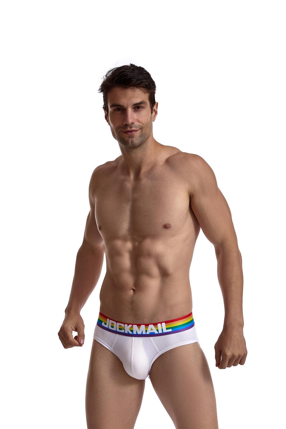 Jockmail Brief Pride - Hvit - G-Shop AS