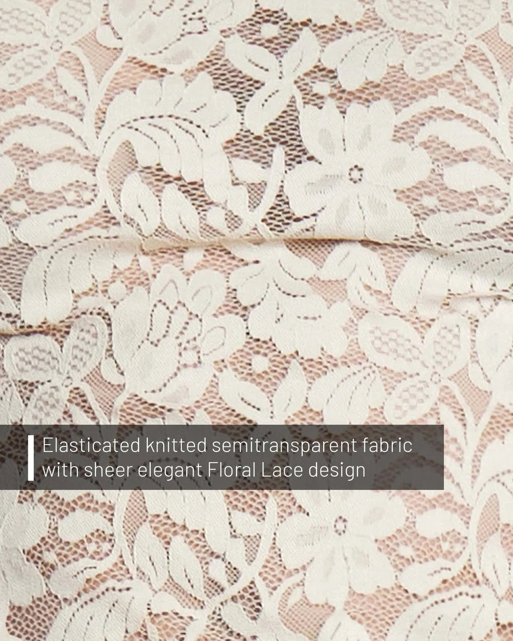 Floral Lace Thong - Ivory - G-Shop AS