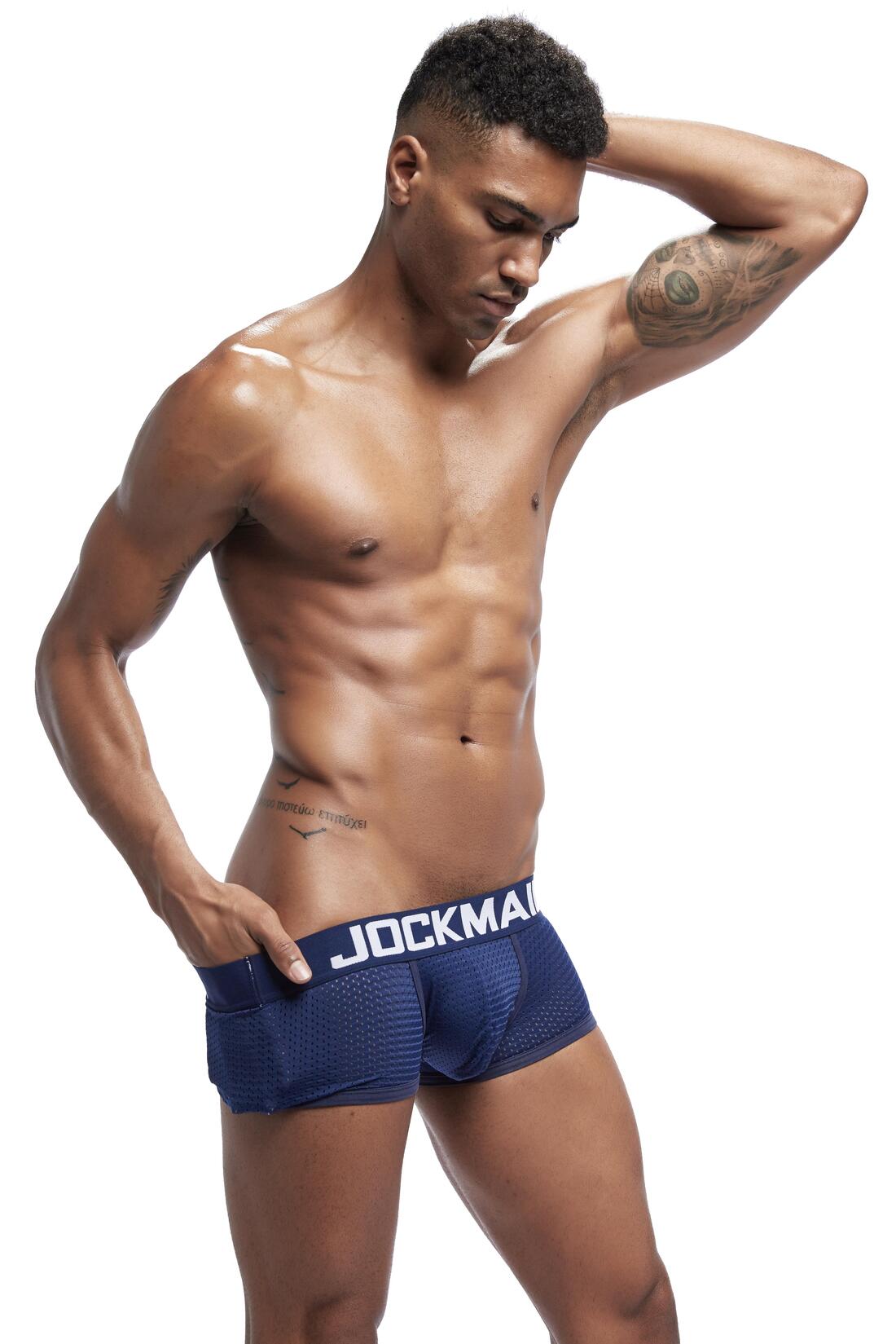 Jockmail Boxer Navy Full Mesh - G-Shop AS