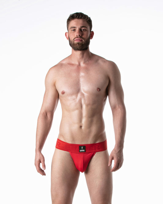 Leader Sport Mesh Jockstrap - Rød - G-Shop AS