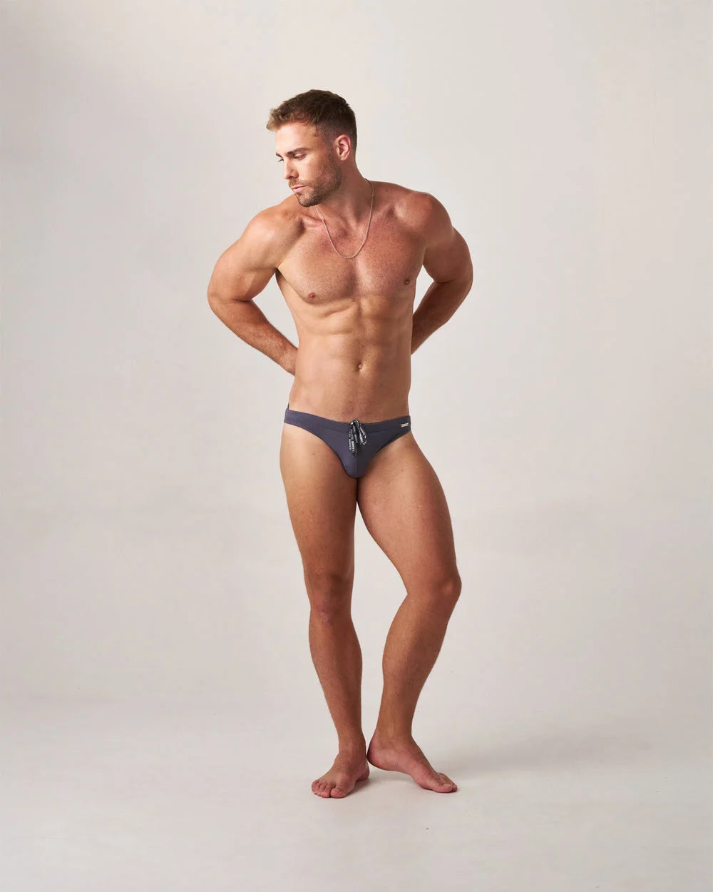 Statement Bikini Swim Brief - Gunmetal - G-Shop AS