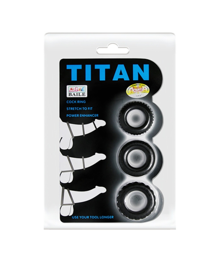 Titan Silicone Cock Ring 3 Pack - G-Shop AS