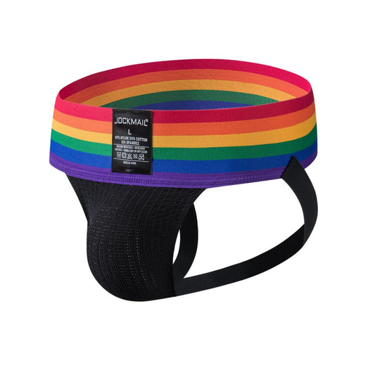 Jockmail Jockstrap Classic Pride/Sort - G-Shop AS