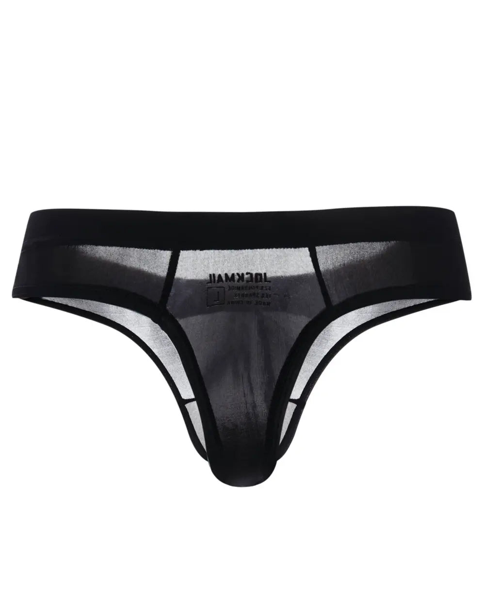 Jockmail Ice Silk Thong - Svart - G-Shop AS