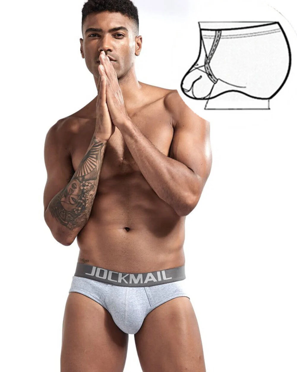 Jockmail Bulgelifter Brief - Grå - G-Shop AS