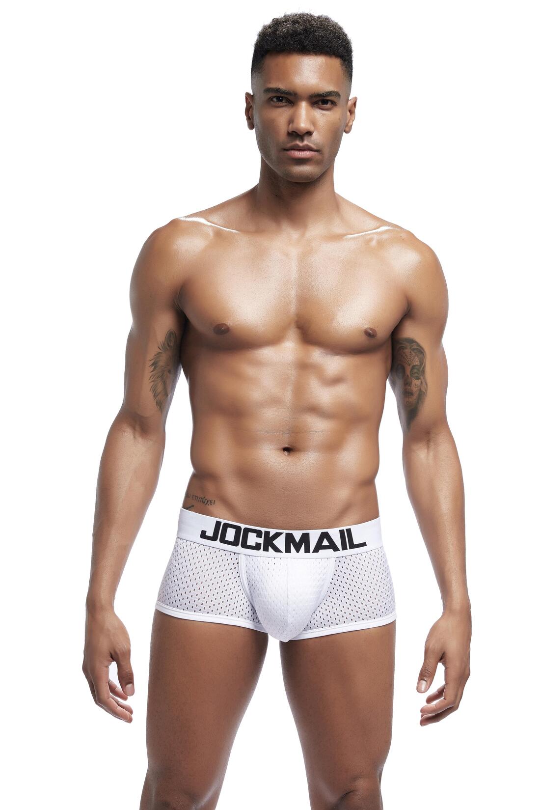 Jockmail Boxer Hvit Full Mesh - G-Shop AS