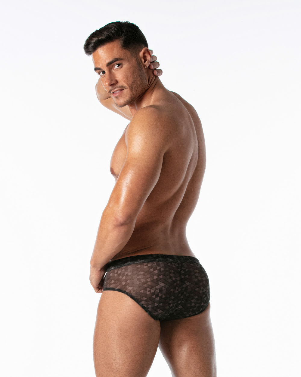 Geometric Mesh Swim Brief - G-Shop AS