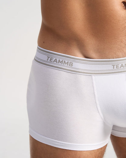 TEAMM8 Classic Cotton Trunk - Hvit - G-Shop AS