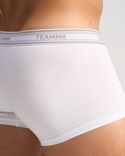 TEAMM8 Classic Cotton Trunk - Hvit - G-Shop AS