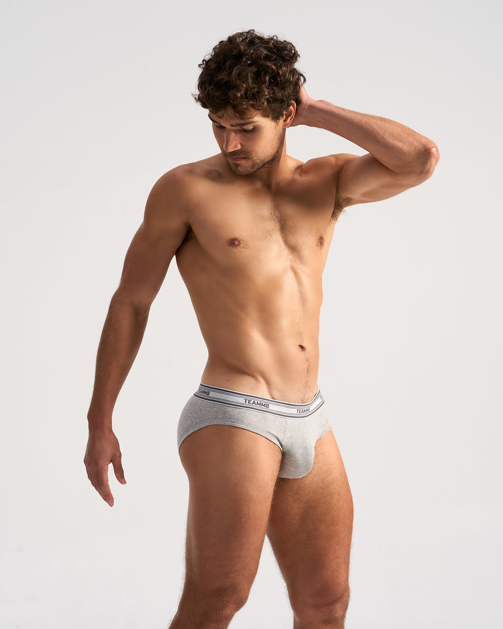 TEAMM8 Classic Cotton Brief - Grey Marle - G-Shop AS