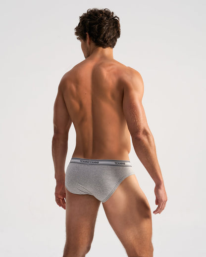 TEAMM8 Classic Cotton Brief - Grey Marle - G-Shop AS
